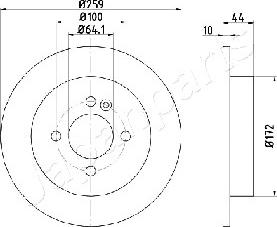 Japanparts DP-0132 - Гальмівний диск autozip.com.ua