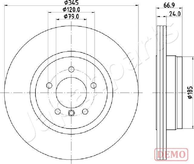 Japanparts DP-0126C - Гальмівний диск autozip.com.ua