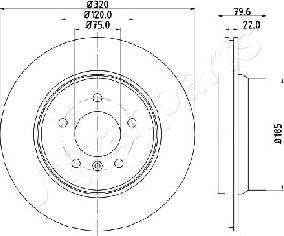 Japanparts DP-0126 - Гальмівний диск autozip.com.ua