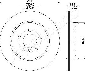 Japanparts DP-0123 - Гальмівний диск autozip.com.ua