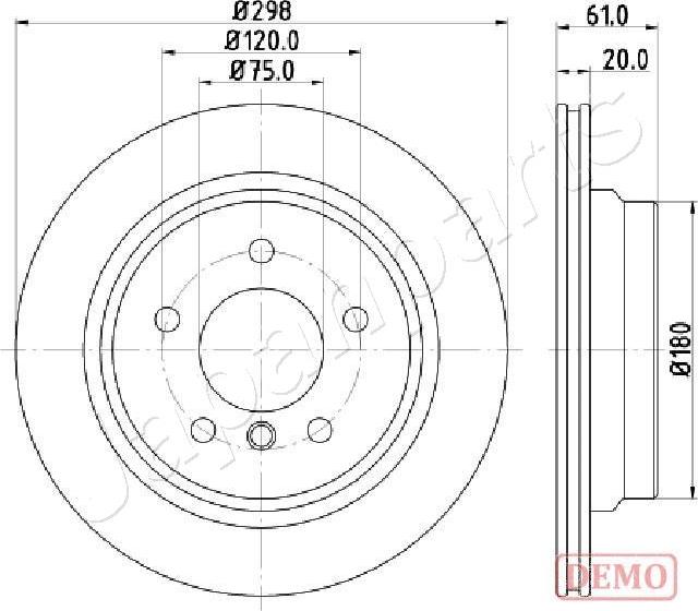 Japanparts DP-0122C - Гальмівний диск autozip.com.ua