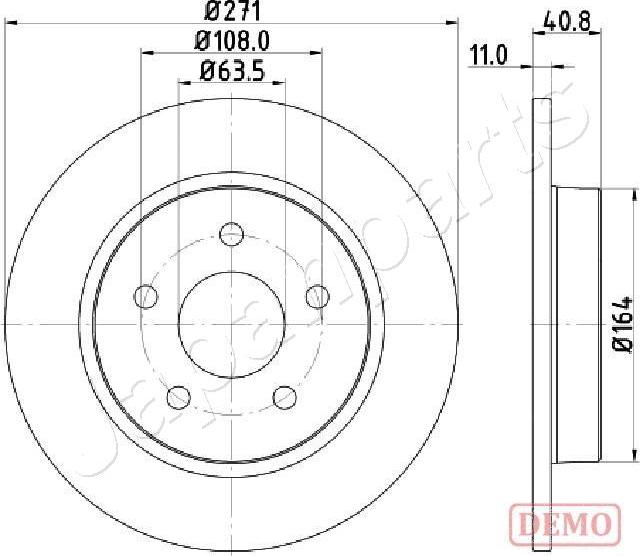 Japanparts DP-0305C - Гальмівний диск autozip.com.ua