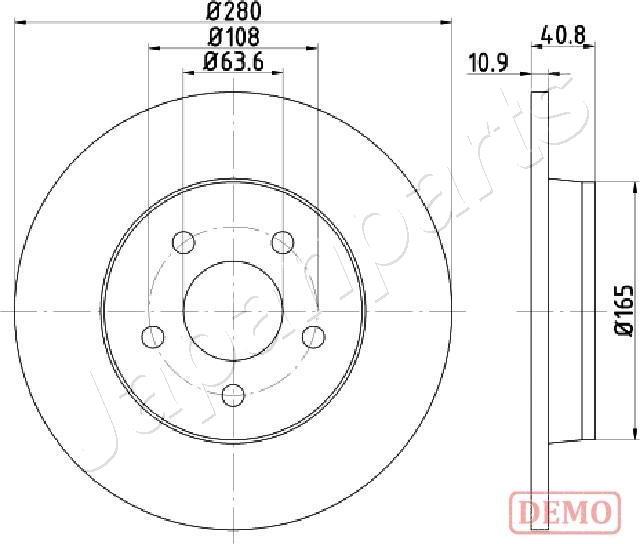 Japanparts DP-0301C - Гальмівний диск autozip.com.ua