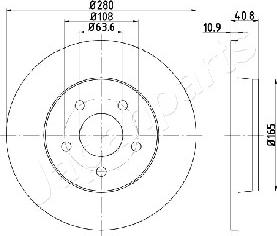 Japanparts DP-0301 - Гальмівний диск autozip.com.ua