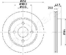 Japanparts DP-0308 - Гальмівний диск autozip.com.ua