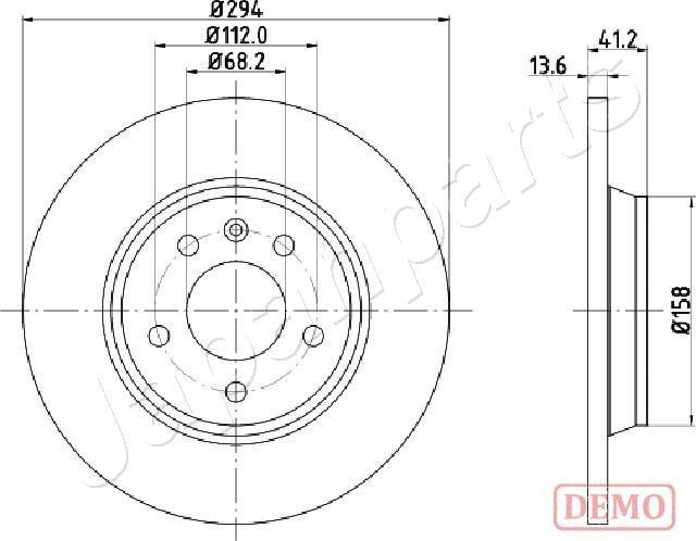 Japanparts DP-0307C - Гальмівний диск autozip.com.ua