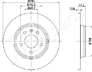 Japanparts DP-0307 - Гальмівний диск autozip.com.ua