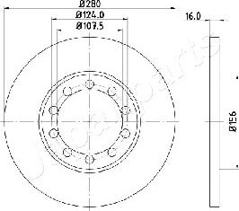 Japanparts DP-0314 - Гальмівний диск autozip.com.ua