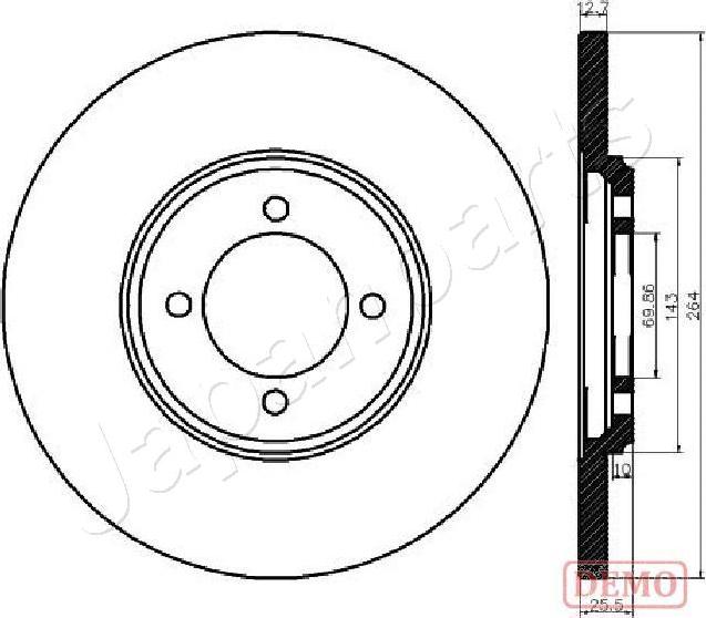 Japanparts DP-0318C - Гальмівний диск autozip.com.ua