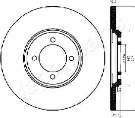 Japanparts DP-0318 - Гальмівний диск autozip.com.ua