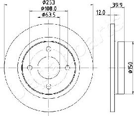 Japanparts DP-0329 - Гальмівний диск autozip.com.ua