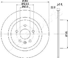 Japanparts DP-0328 - Гальмівний диск autozip.com.ua