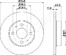 Japanparts DP-0200 - Гальмівний диск autozip.com.ua