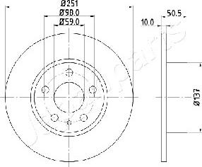 Japanparts DP-0202 - Гальмівний диск autozip.com.ua