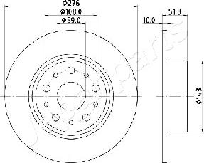 Japanparts DP-0207 - Гальмівний диск autozip.com.ua