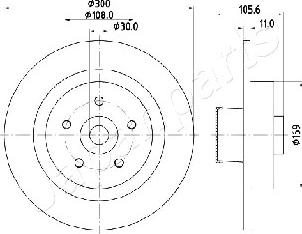 Japanparts DP-0700 - Гальмівний диск autozip.com.ua