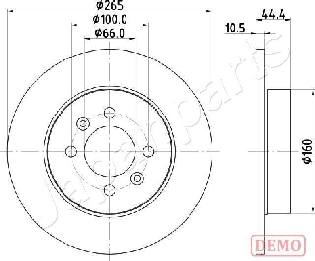 Japanparts DP-0708C - Гальмівний диск autozip.com.ua