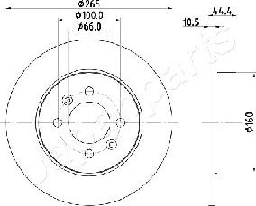 Japanparts DP-0708 - Гальмівний диск autozip.com.ua