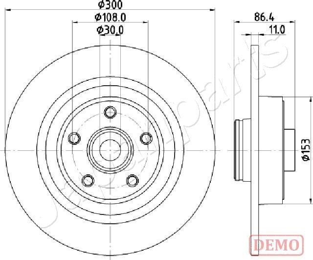 Japanparts DP-0702C - Гальмівний диск autozip.com.ua