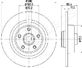 Japanparts DP-0702 - Гальмівний диск autozip.com.ua