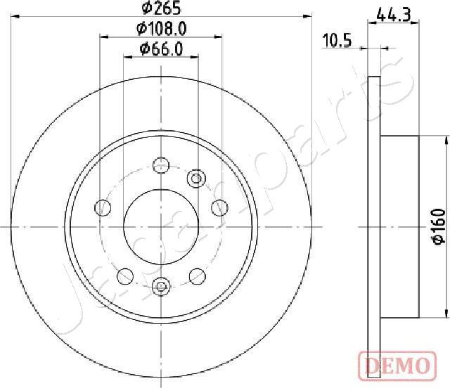 Japanparts DP-0707C - Гальмівний диск autozip.com.ua