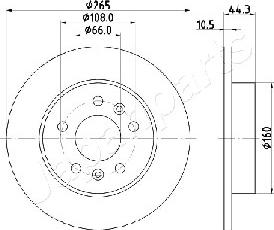 Japanparts DP-0707 - Гальмівний диск autozip.com.ua