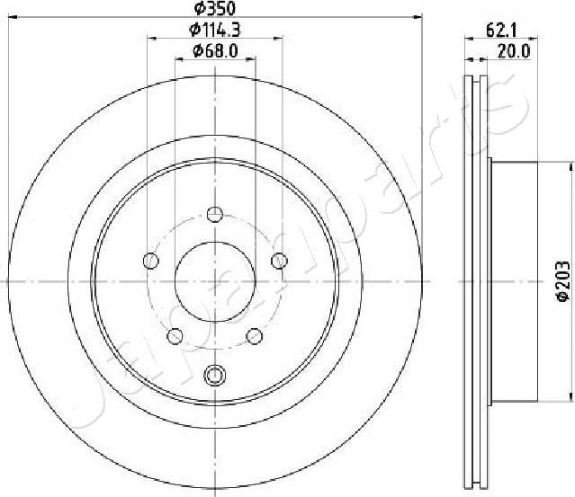 Japanparts DP-137C - Гальмівний диск autozip.com.ua