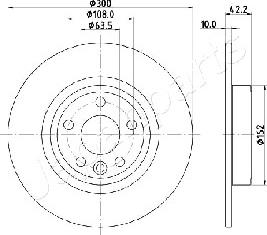 Japanparts DP-L10 - Гальмівний диск autozip.com.ua