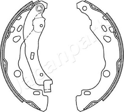 Japanparts GF-0602AF - Комплект гальм, барабанний механізм autozip.com.ua