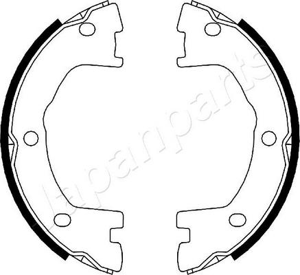 Japanparts GF-0231AF - Комплект гальм, ручник, парковка autozip.com.ua