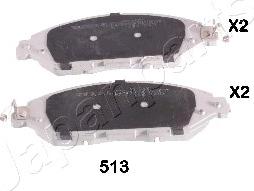 Japanparts PA-513AF - Гальмівні колодки, дискові гальма autozip.com.ua