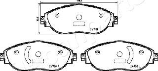 Japanparts PA-0959AF - Гальмівні колодки, дискові гальма autozip.com.ua