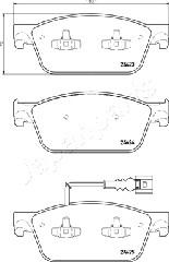 Japanparts PA-0953AF - Гальмівні колодки, дискові гальма autozip.com.ua