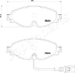 Japanparts PA-0907AF - Гальмівні колодки, дискові гальма autozip.com.ua