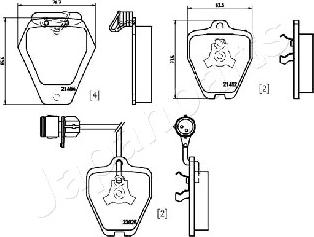 Japanparts PA-0920AF - Гальмівні колодки, дискові гальма autozip.com.ua