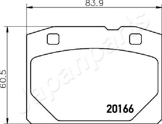 Japanparts PA-044AF - Гальмівні колодки, дискові гальма autozip.com.ua