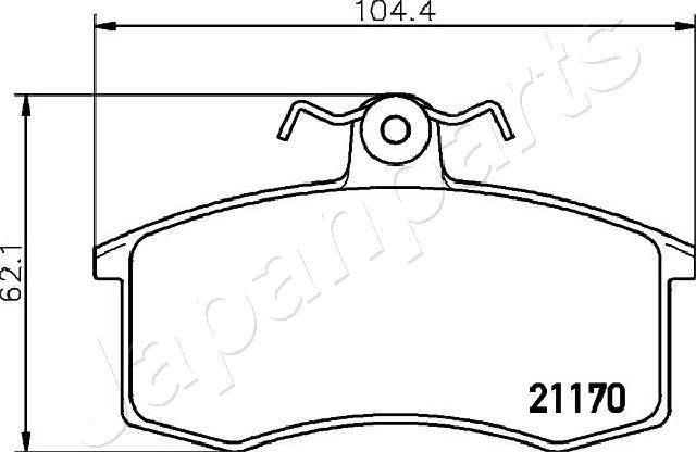 Japanparts PA-045AF - Гальмівні колодки, дискові гальма autozip.com.ua