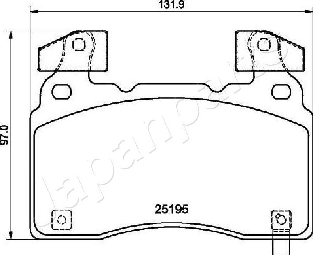 Japanparts PA-0419AF - Гальмівні колодки, дискові гальма autozip.com.ua