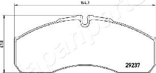 Japanparts PA-0541AF - Гальмівні колодки, дискові гальма autozip.com.ua