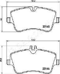 Japanparts PA-0509AF - Гальмівні колодки, дискові гальма autozip.com.ua