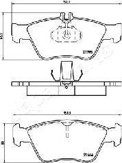 Japanparts PA-0508AF - Гальмівні колодки, дискові гальма autozip.com.ua