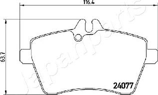 Japanparts PA-0502AF - Гальмівні колодки, дискові гальма autozip.com.ua