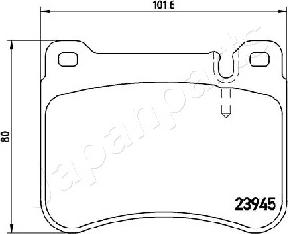 Japanparts PA-0519AF - Гальмівні колодки, дискові гальма autozip.com.ua