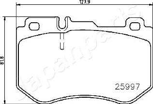 Japanparts PA-0515AF - Гальмівні колодки, дискові гальма autozip.com.ua