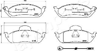 Japanparts PA-0535AF - Гальмівні колодки, дискові гальма autozip.com.ua