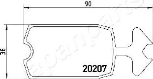 Japanparts PA-0648AF - Гальмівні колодки, дискові гальма autozip.com.ua