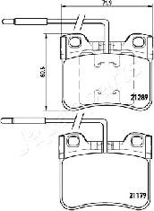 Japanparts PA-0601AF - Гальмівні колодки, дискові гальма autozip.com.ua