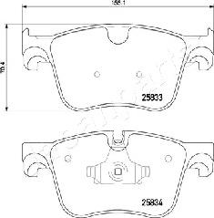 Japanparts PA-0613AF - Гальмівні колодки, дискові гальма autozip.com.ua