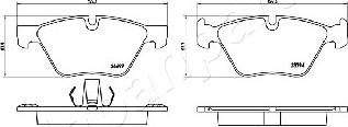 Japanparts PA-0124AF - Гальмівні колодки, дискові гальма autozip.com.ua