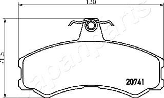 Japanparts PA-0236AF - Гальмівні колодки, дискові гальма autozip.com.ua